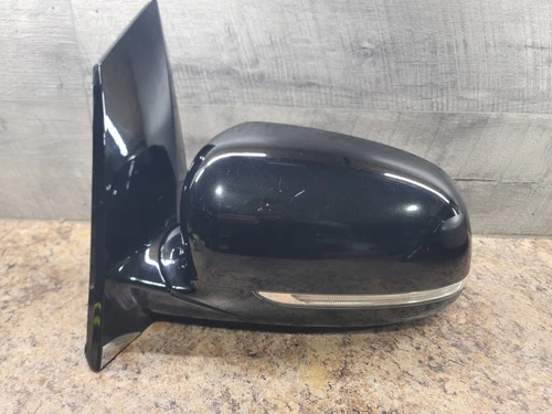 15-18 Kia Sedona Side Door Mirror Heated Blind Spot Left Driver Side OEM Black