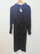 City Chic Black Dress Simple Twister Plus Size XS New