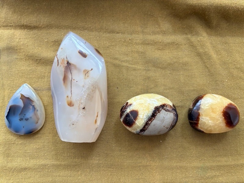 4~BEAUTIFUL UNIQUE ASSORTED PIECES~Septarian/Polychrome/Agate?~GREAT GROUP/PRICE