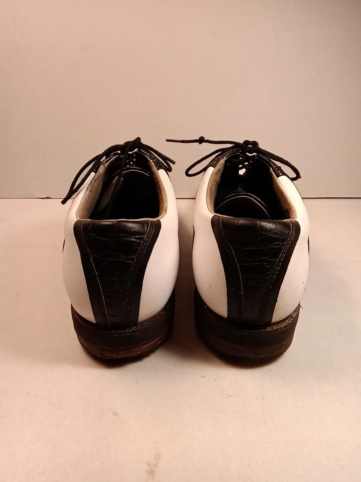 Etonic Lite-Tech Golf Shoes Mens Size 8M White & Black Leather Oxfords - Image 4 of 4