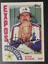 1984 Topps Steve Rogers #394 All-Star Hand Signed Autograph_Expos 