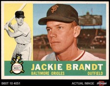 1960 Topps #53 Jackie Brandt Orioles 6.5 - EX/MT+