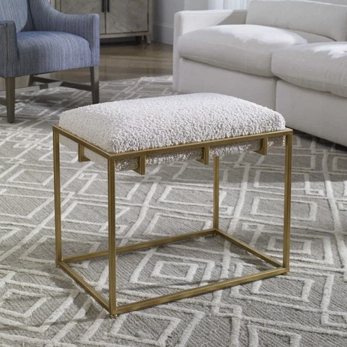 Uttermost 23663 Paradox 24"W Gold Contemporary Seat Bench - Gold - Picture 1 of 6