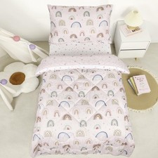 Toddler Bedding Set for Girls, 4 Piece Toddler Girl Bedding Set, Super Soft ...