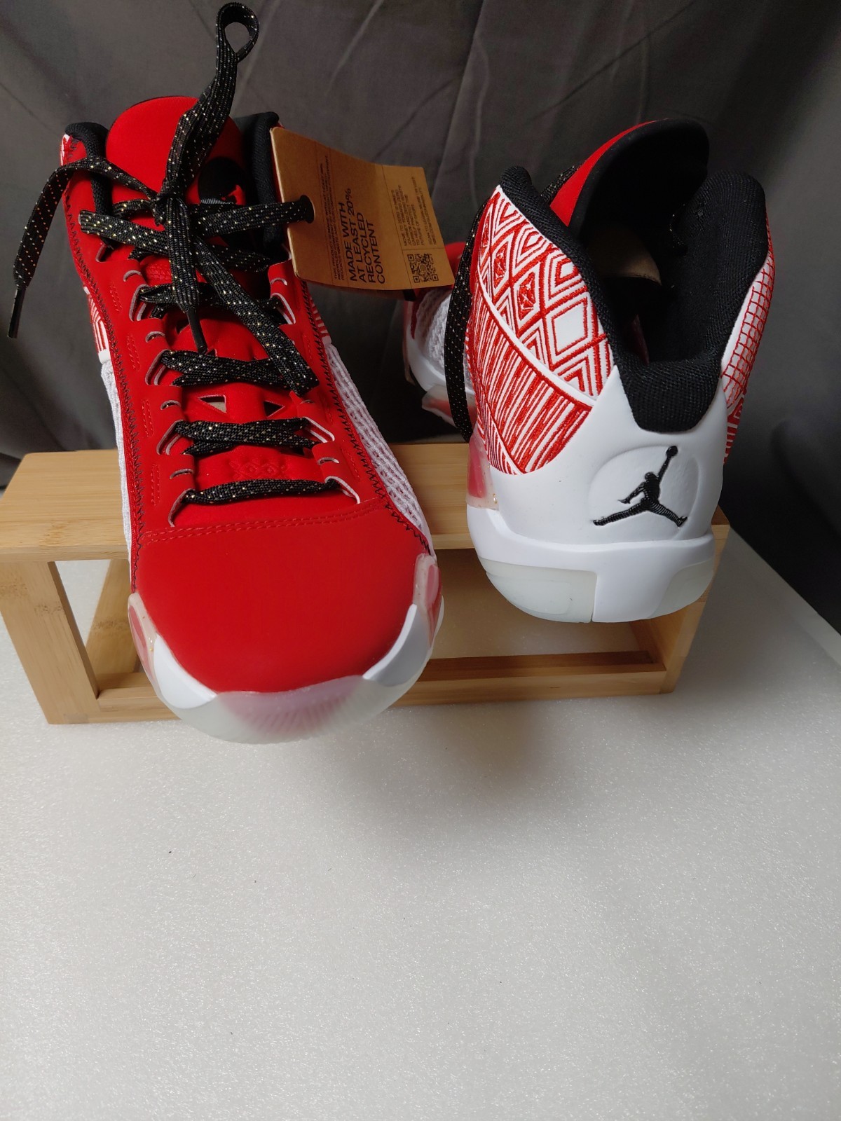 Mens Size 9Jordan 38 Red White Black Basketball Shoes DZ3356 100 NEW