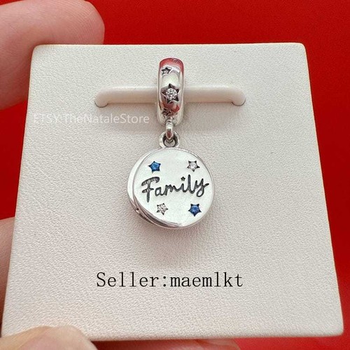 New 925 Sterling Silver Family Love Double Charm 792987c01