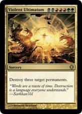 Heavy Play, English MTG Regular Violent Ultimatum Shards of Alara Magic the Gath