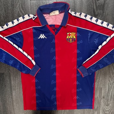 Original Kappa Barcelona 1992/1993 Long Sleeve Home Shirt Mens Small S