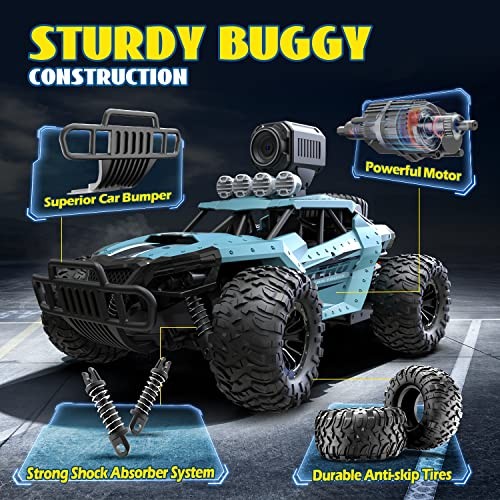 RC Cars DE36W Remote Control Car with 1080P HD FPV Camera, 1/16