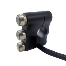 7/8" Motorcycle Handlebar 3 Push Button Switch for Horn Start Kill Momentary ...