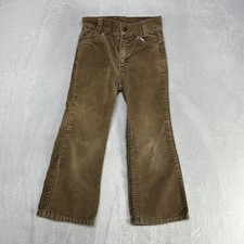 Vintage Levi s Corduroy Pants Kids Boys Brown Pockets Classic Flared - 20X17.5