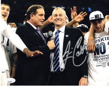 Jim Calhoun signed 8x10 Photo Coach Uconn Huskies Basketball JSA Authentication
