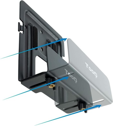 SOPORTES PARED REPRODUCTOR/ROUTER/MINIPC TOOQ TQMPM4776 MAX.5KG NEGRO Negro - Imagen 3 de 6