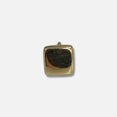 Saks Fifth Avenue quadratischer Damen-Ohrstecker 14 Karat Gelbgold