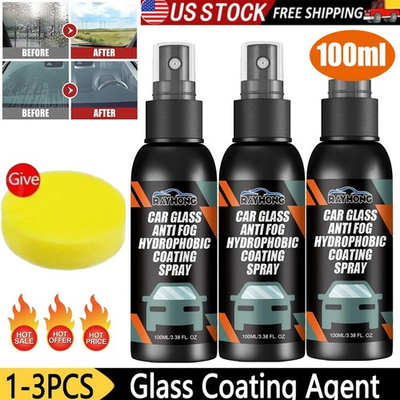 #ad Auto Water Repellent Spray Car Glass Hydrophobic Coating Anti Rain Windshield $6.59