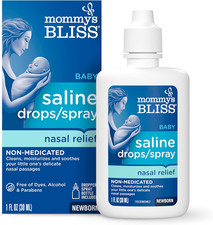 Saline Drops/Spray, Nasal Relief for Newborns Up, 1 Fl Oz