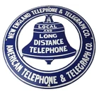 Vintage Public Telephones Sign - Bell System Phone Booth Porcelain Gas Pump Sign