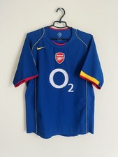 Arsenal FC 2004/05 Away (2005/06 Third) Football Shirt Jersey Nike sz M Men Blue