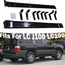 2pcs Side Steps Running Boards Fits For Land Cruiser J100 Lc100 1998-2007 Black
