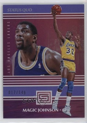 2017-18 Panini Status Quo Purple /149 Magic Johnson #10 HOF 02ti