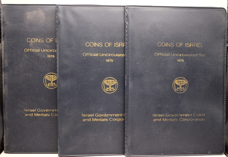 1979 Coins of Israel Government Official Uncirculated Mint Set Lot of 3