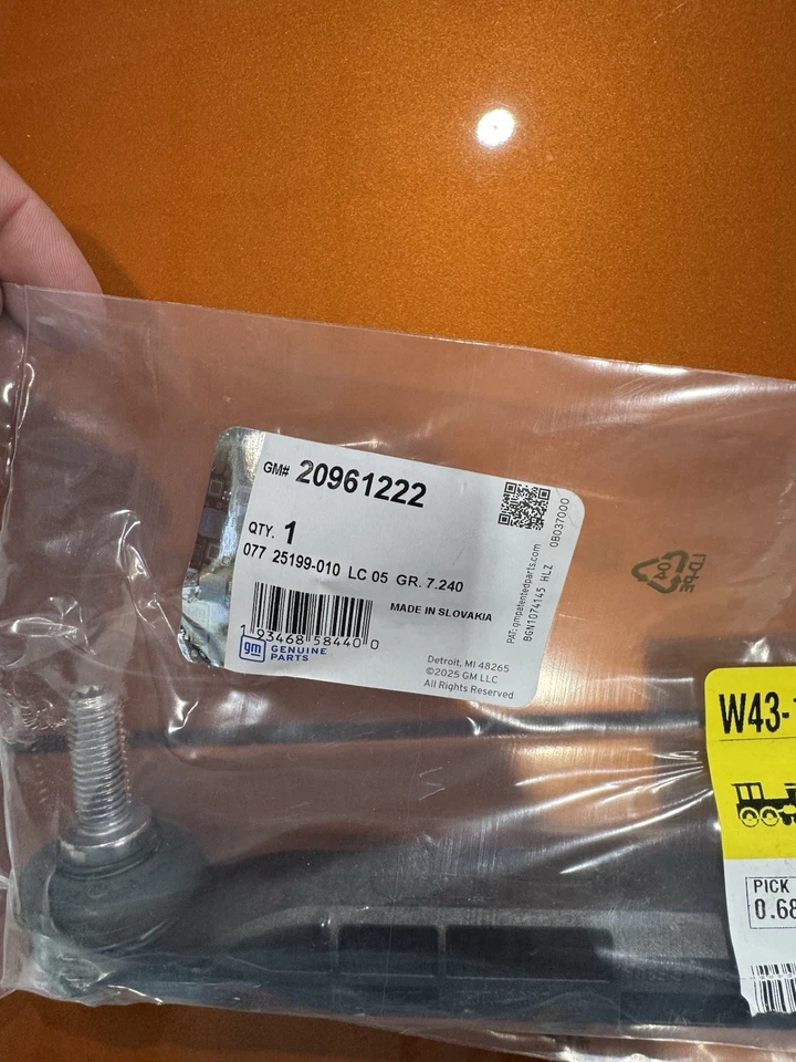 Buick Regal Chevrolet Malibu Impala Estabilizador Delantero Eje Enlace Nuevo OEM 20961222 Foto 2 de 3