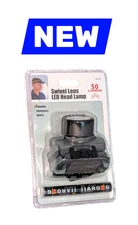 Swivel Lens Head Lamp Water Resistant Lightweight On/Off Button Hands Free Light
