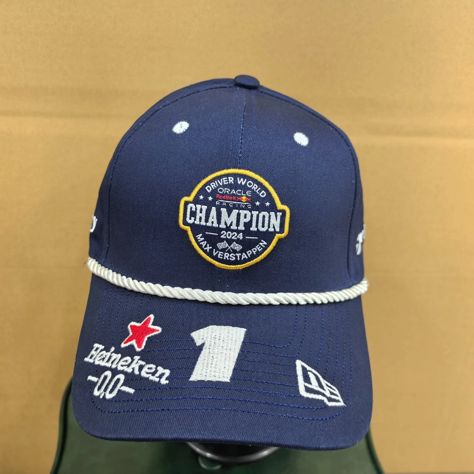 Red Bull Racing F1 2024 World Champion Cap Adjustable Baseball Cap Navy Blue