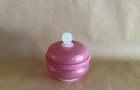 Steuben Art Glass Pink Rosaline Opalene Powder Jar Box Frederick Carder