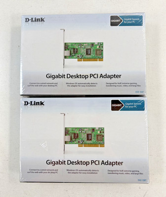 Lot of 2 NEW SEALED D-Link Gigabit Desktop DGE-560T PCI Adapters