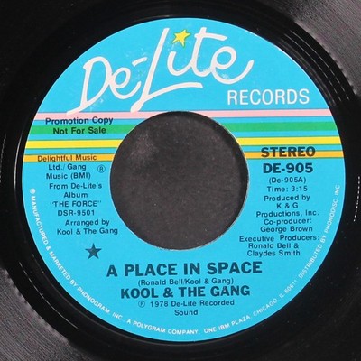 KOOL & THE GANG: a place in space / the force DE-LITE 7'' Single 45 RPM