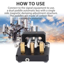 Morse Code Key Double Paddle Automatic CW Shortwave Telegram Tapper For