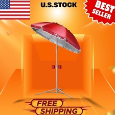 Portable Sun Shade Umbrella Lightweight, Adjustable Instant Sun Protection, Red