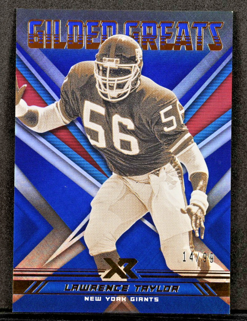 2020 PANINI XR GILDED GREATS /99 LAWRENCE TAYLOR BLUE #13 NEW YORK GIANTS