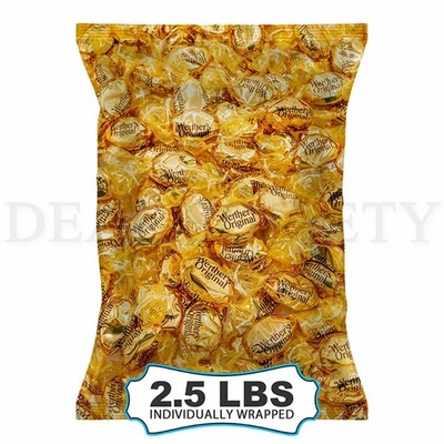 WERTHERS Werther’s Original Hard Caramel Candy 2.5 lb Bulk Bag Pack Individually Wrapped