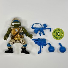 Vintage Teenage Mutant Ninja Turtles Lieutenant Leo 1991 Figure Near Complete