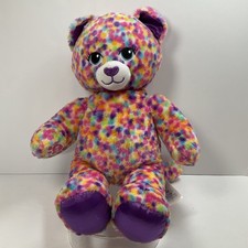 Build-A-Bear Rainbow Confetti Leopard/Cat 16 in. Soft Plush 2017 