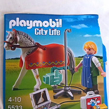 PLAYMOBIL City Life 5533 Vet Playset with Horse, Figure & Accessories Ages 4-7