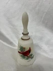 Fenton Glass Hand-Painted Bell 1994 Red Cardinal Bird