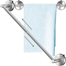 Adjustable Suction Cup Towel Bar for 14"x27" - 1pc/Brushed Nickel