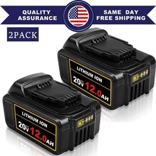 2Pack For DeWalt 20V 20 Volt Max XR 12.0AH Lithium Ion Battery DCB206-2 DCB205-2