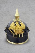 Elmetto Pickelhaube in pelle tedesco nuovo stile imperiale prussiano, oggetto regalo