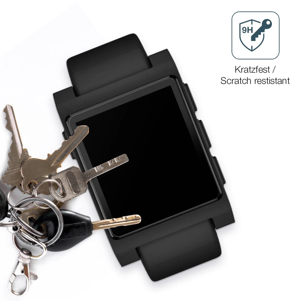 2x Protector de Pantalla para Pebble Core 2 Duo Mate Vidrio Flexible 9H dipos Foto 3 de 4