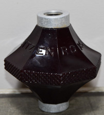 DIDDIE BLITZEN Lightning Rod Ball OX BLOOD Ruby RED GLASS ANTIQUE Vintage