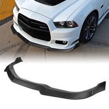 Front Bumper Lip Spoiler ABS Matt Black for Dodge Charger SRT 2011-2014