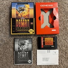 SEGA GENESIS Desert Strike - Gulf War - 1992 EA Cardboard Box Rare CIB