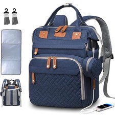 Diaper Bag Backpack Baby Bag for Mom Dad with Changing Pad, 19 Pockets, Large...