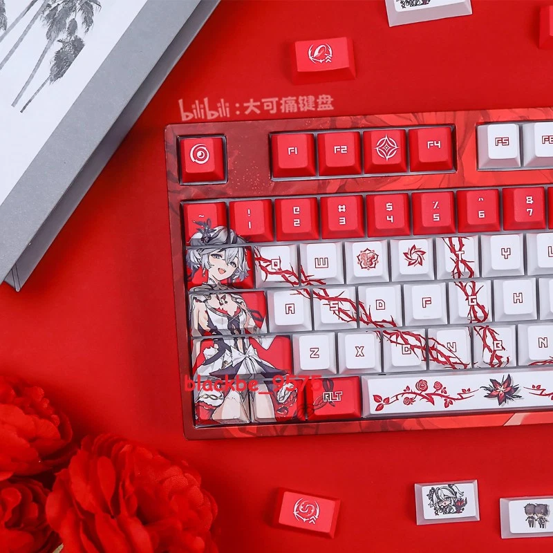Anime Game Camellya PBT Key Caps Keycaps for MX Mechanical Keyboard Accessories - Image 4 of 4