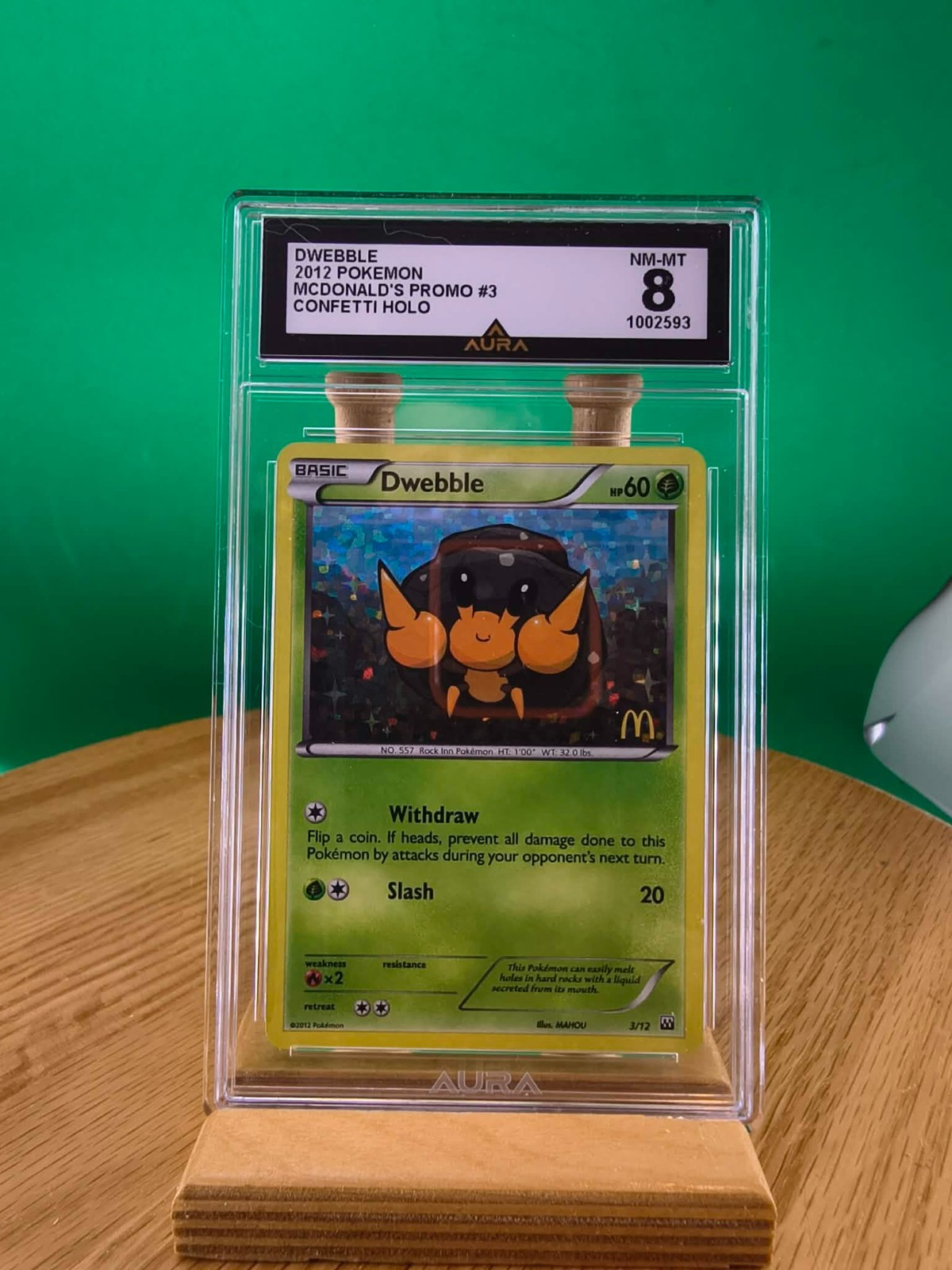 Dwebble [Stamped] #3 (Pokemon McDonalds 2012) Grade 8 NM-MINT
