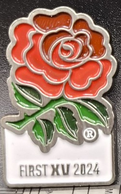 England Rugby Red Rose First XV 2024 Emaille Pin Anstecker Rugby Union School Club